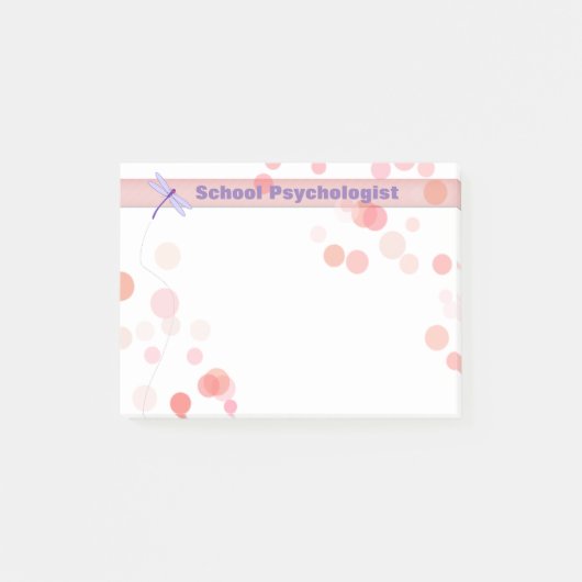 Schoolpsycholoog Dragonfly Post-it Notes (Voorkant)
