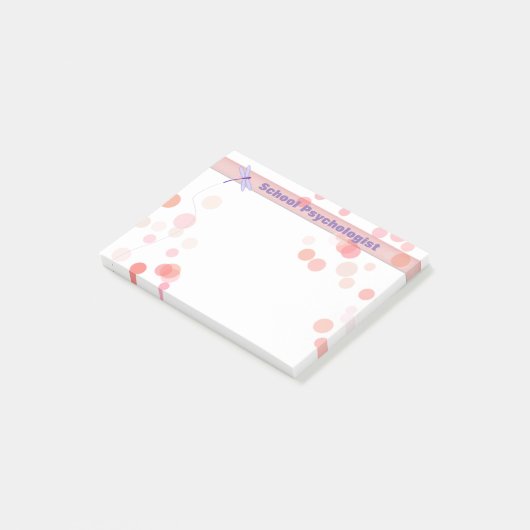 Schoolpsycholoog Dragonfly Post-it Notes (Schuin)