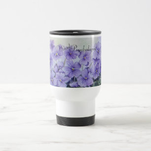 schoolpsycholoog Floral Travel Mug Reisbeker