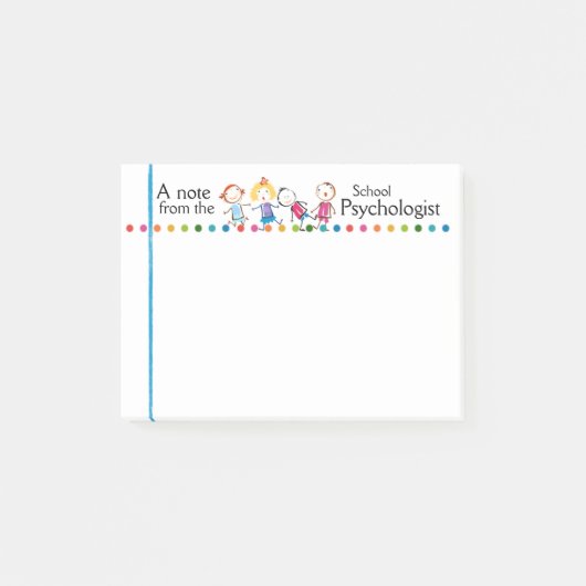Schoolpsycholoog Fun Kinder Post-it Notes (Voorkant)