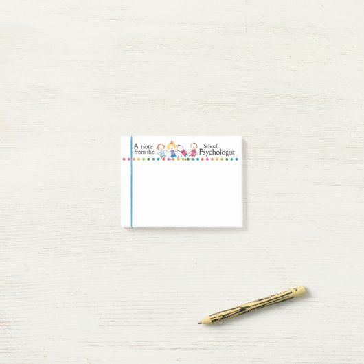 Schoolpsycholoog Fun Kinder Post-it Notes (Op bureau)