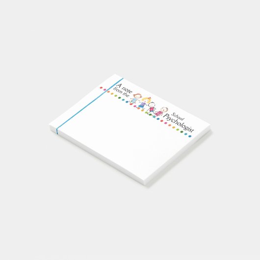 Schoolpsycholoog Fun Kinder Post-it Notes (Schuin)