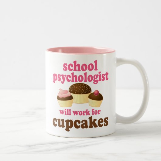 Schoolpsycholoog (Funny) Gift Tweekleurige Koffiemok (Rechts)