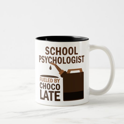 Schoolpsycholoog (Funny) Gift Tweekleurige Koffiemok (Rechts)