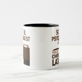 Schoolpsycholoog (Funny) Gift Tweekleurige Koffiemok (Center)