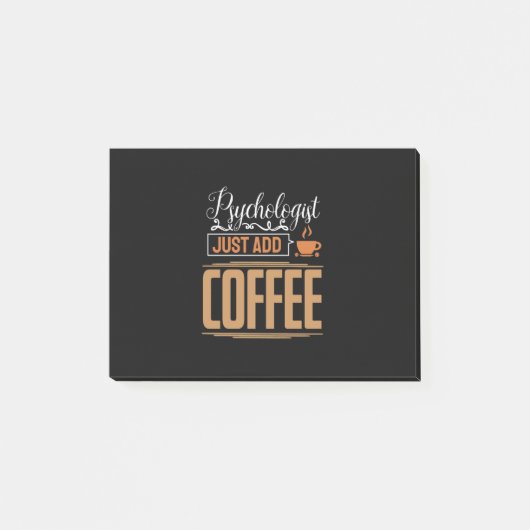 Schoolpsycholoog gewoon koffie toevoegen post-it® notes (Voorkant)