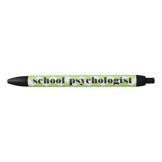 Schoolpsycholoog Groen en Witte Chevron Pen (Voorkant)