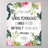 Schoolpsycholoog Kantoor decor appreciation Gift Poster (Voorkant)