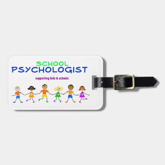 Schoolpsycholoog laptop of Bagagelabel (Voorkant horizontaal)