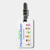 Schoolpsycholoog laptop of Bagagelabel (Voorkant verticaal)