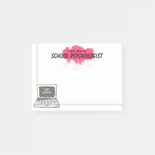 Schoolpsycholoog Laptop Post-it Notes (Voorkant)