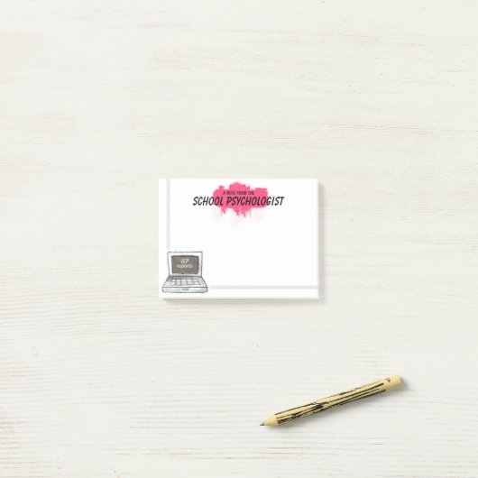 Schoolpsycholoog Laptop Post-it Notes (Op bureau)