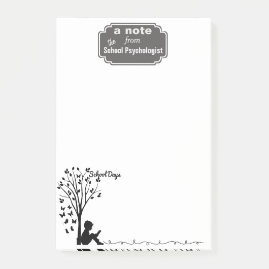 schoolpsycholoog Memo Post-it® Notes (Voorkant)