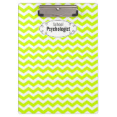 Schoolpsycholoog Modern Chevron Klembord (Voorkant)