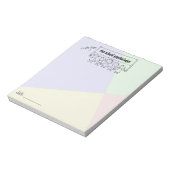 schoolpsycholoog noteert poot met Kind banner Notitieblok (Linkerzijde)