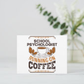 Schoolpsycholoog op Coffee Caffeine Gif Briefkaart (Staand voorkant)