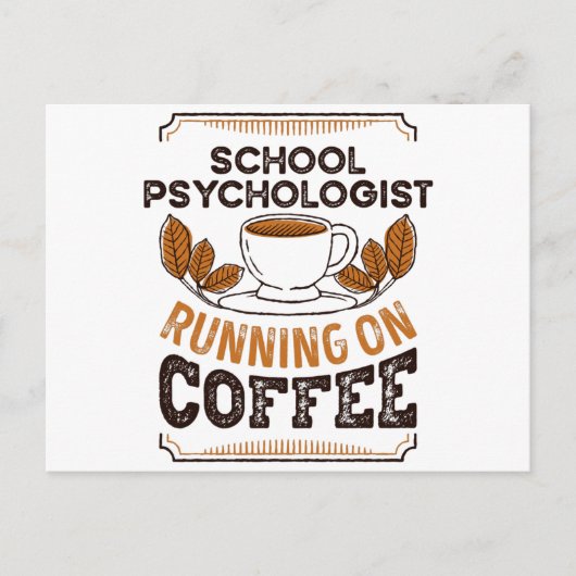 Schoolpsycholoog op Coffee Caffeine Gif Briefkaart (Voorkant)