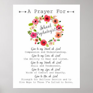 Schoolpsycholoog Prayer Art Poster