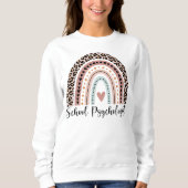 Schoolpsycholoog regenboog, schoolplein trui (Voorkant)