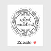 schoolpsycholoog | Schoolpsychologische student Sticker (Vel)