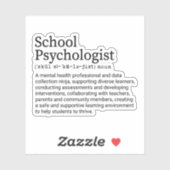 Schoolpsycholoog, schoolpsycholoog sticker (Vel)