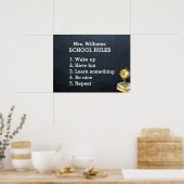schoolregels Chalkboard klaslokaal Poster (Keuken)