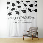 Schoolreünie Afstudeerbanner Wandkleed (In situ)