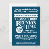 Schoolreünie ontwerp uitnodiging (Voorkant / Achterkant)