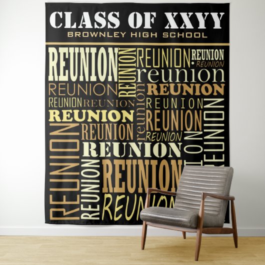 Schoolreünie Photobooth achtergrond Wandkleed (In situ)