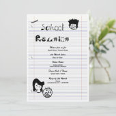 "Schoolreünie" "terug naar school" leuk feest Kaart (Staand voorkant)