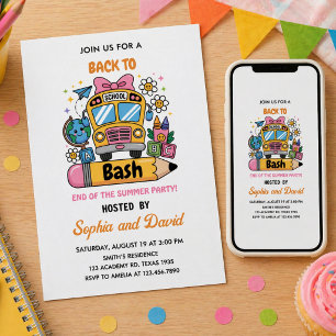 School's Back Bash! eerste verjaardag van Summer Kaart