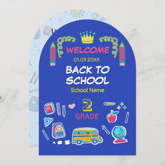 School's cool laten we heersen tweede klas terug s kaart (Voorkant / Achterkant)