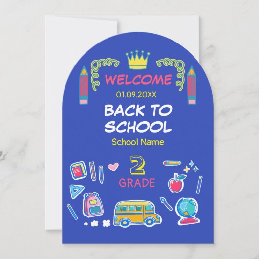 School's cool laten we heersen tweede klas terug s kaart (Voorkant)