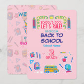 School's cool laten we heersen tweede klas terug s kaart (Voorkant / Achterkant)