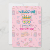 School's cool laten we heersen tweede klas terug s kaart (Achterkant)