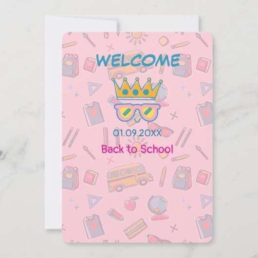 School's cool laten we heersen tweede klas terug s kaart (Achterkant)