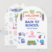 School's cool laten we heersen tweede klas terug s kaart (Voorkant / Achterkant)