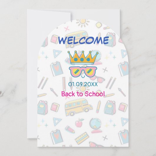 School's cool laten we heersen tweede klas terug s kaart (Achterkant)