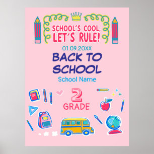 School's cool laten we heersen tweede klas terug s poster