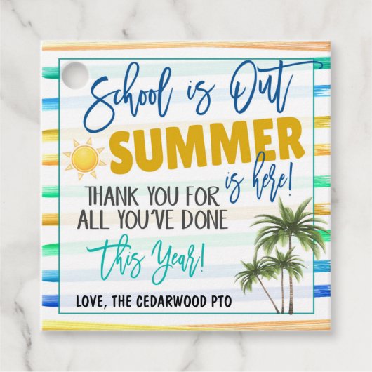 School's Out Cadeau Label (Voorkant)