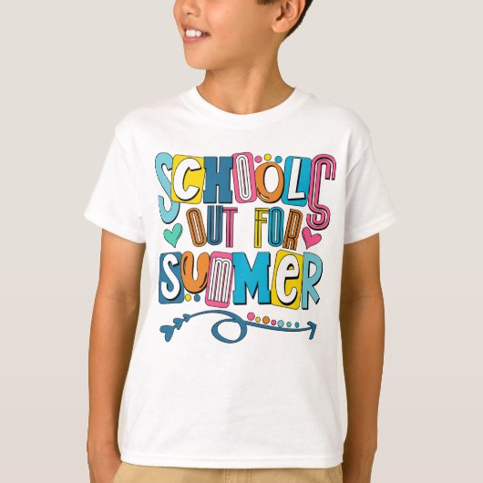 Schools Out For Summer End Of School Year T-shirt (Voorkant)