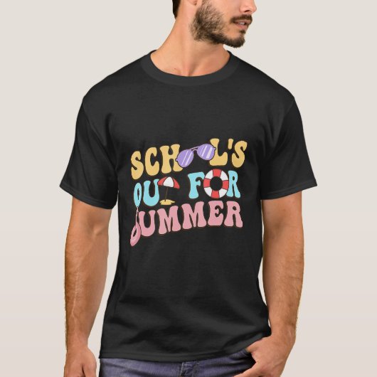 Schools Out For Summer Happy Last Day Of School Te T-shirt (Voorkant)