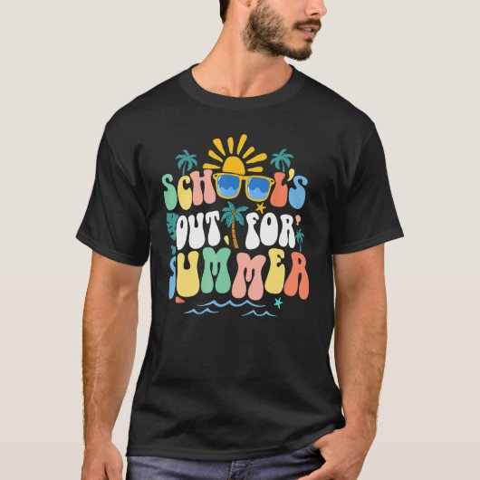 School's Out For Summer Vacation Retro Last day of T-shirt (Voorkant)