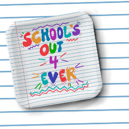School's Out Forever losbladig papier Papieren Bordje