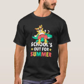School's out of Summer with a Cat for School T-shirt (Voorkant)