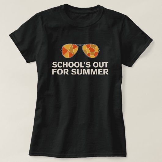 School's Out Retro Zonnebril T-shirt (Design voorkant)
