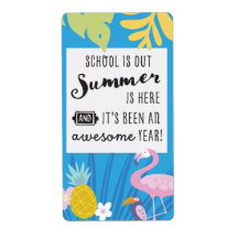 "School's Out Summer is here" Labels van de Favor