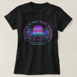 School's Out Synthwave Zomer T-Shirt