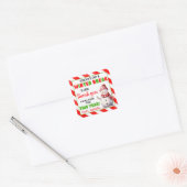 School's Out Winter Break is hier Kerstmis Vierkante Sticker (Envelop)