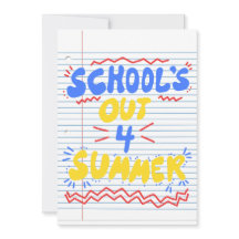 School's uit losse blad papier uitnodiging